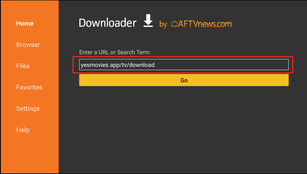 Downloader for TV app